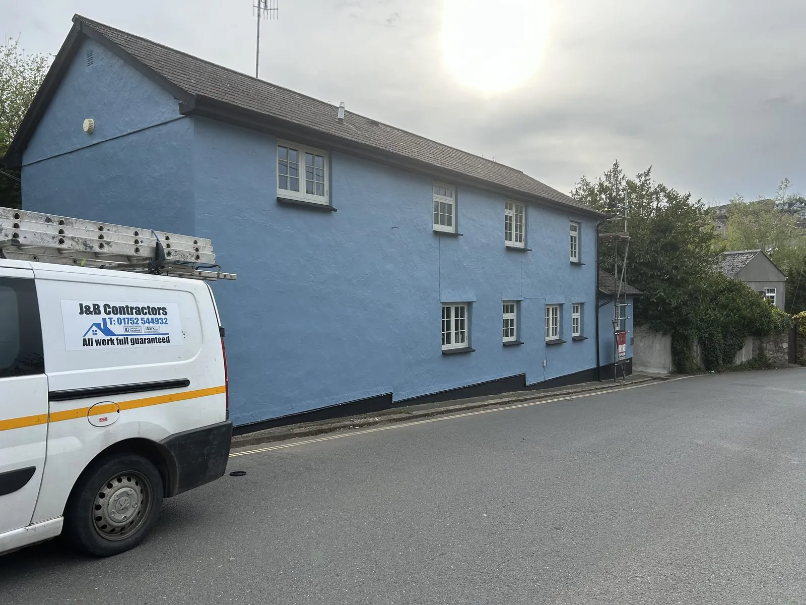 Exterior painting of a detached house in Brixham
